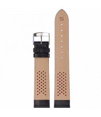 Pasek Stailer PRM Comfort 2441, Czarny, Skórzany, 22 mm