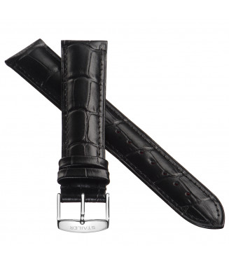 Pasek Stailer PRM Comfort 2441, Czarny, Skórzany, 22 mm