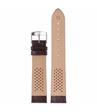 Pasek Stailer PRM Comfort 2442, Brązowy, Skórzany, 18 mm