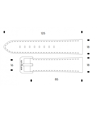 Pasek Stailer PRM Comfort 2442, Brązowy, Skórzany, 18 mm