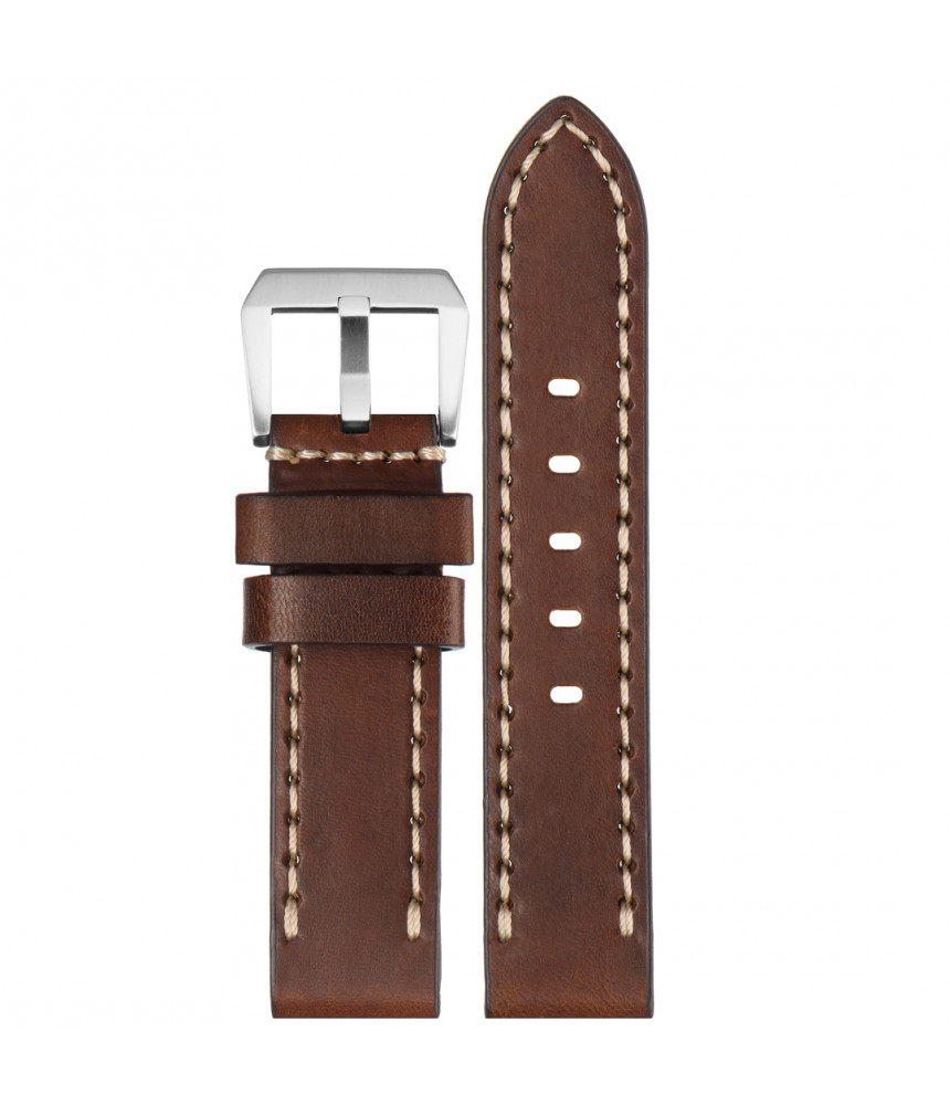 Pasek Stailer PRM Titan 3642, Brązowy, Skórzany, 24 mm