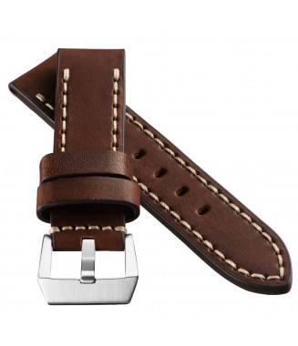 Pasek Stailer PRM Titan 3642, Brązowy, Skórzany, 24 mm