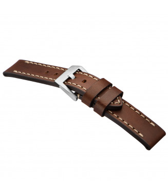 Pasek Stailer PRM Titan 3642, Brązowy, Skórzany, 24 mm