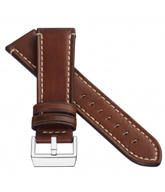 Pasek Stailer PRM Aviator 5192, Brązowy, Skórzany, 22 mm