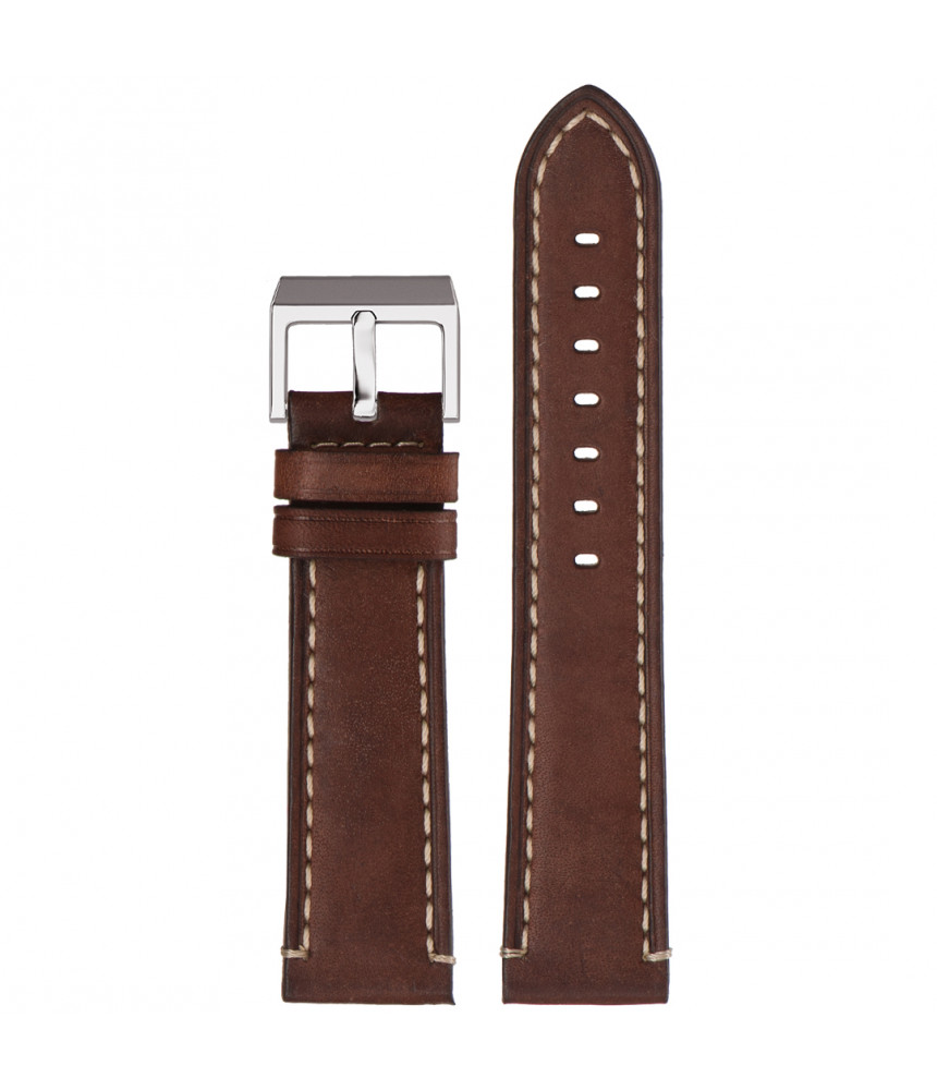 Pasek Stailer PRM Aviator 5192, Brązowy, Skórzany, 22 mm