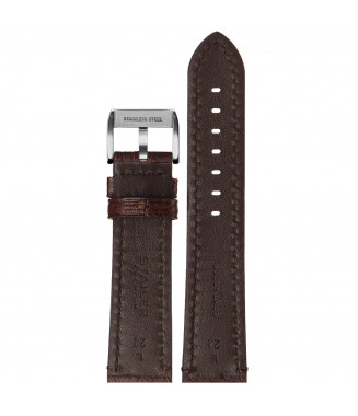 Pasek Stailer PRM Aviator 5242, Brązowy, Skórzany, 22 mm
