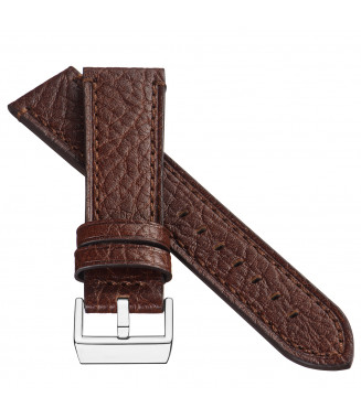 Pasek Stailer PRM Aviator 5242, Brązowy, Skórzany, 22 mm