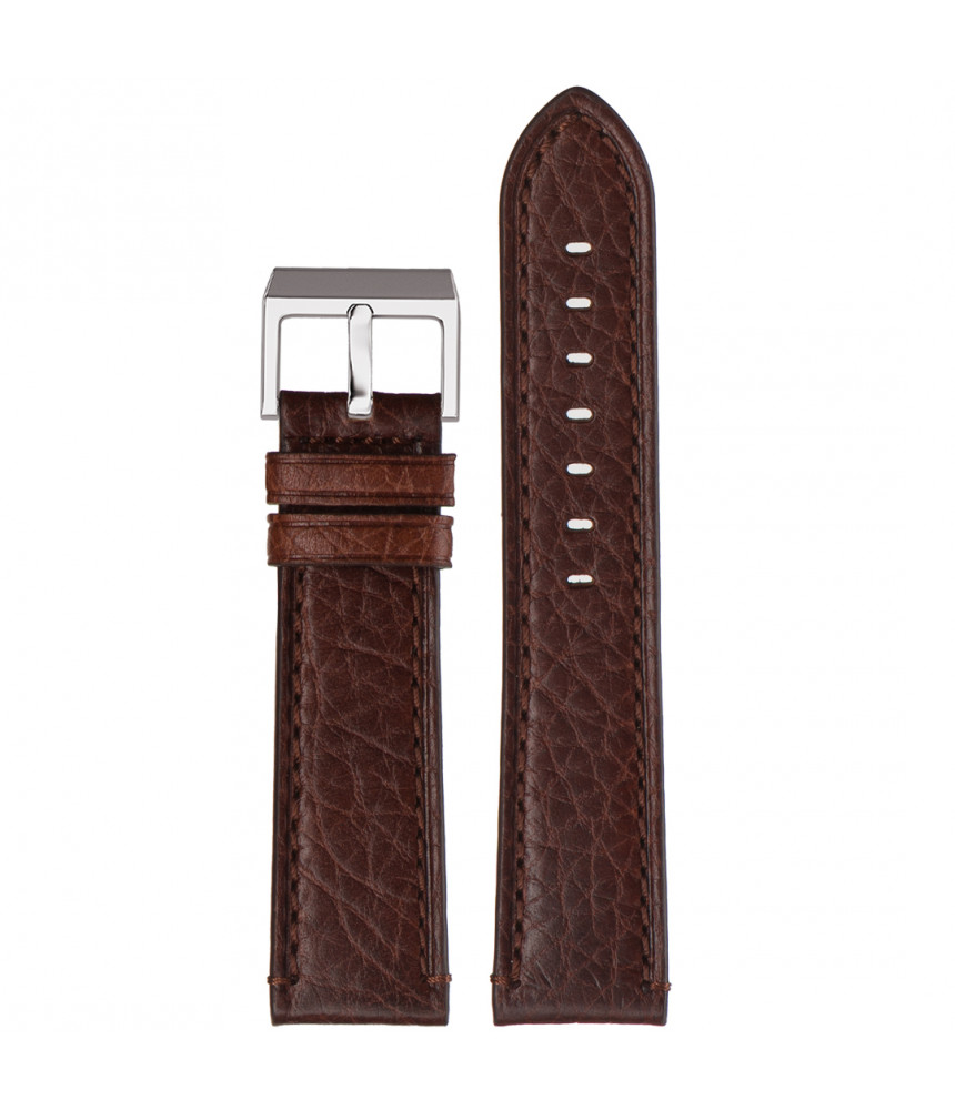 Pasek Stailer PRM Aviator 5242, Brązowy, Skórzany, 22 mm