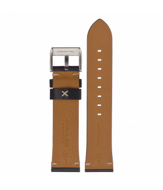 Pasek Stailer PRM Select 5971, Czarny, Skórzany, 20 mm