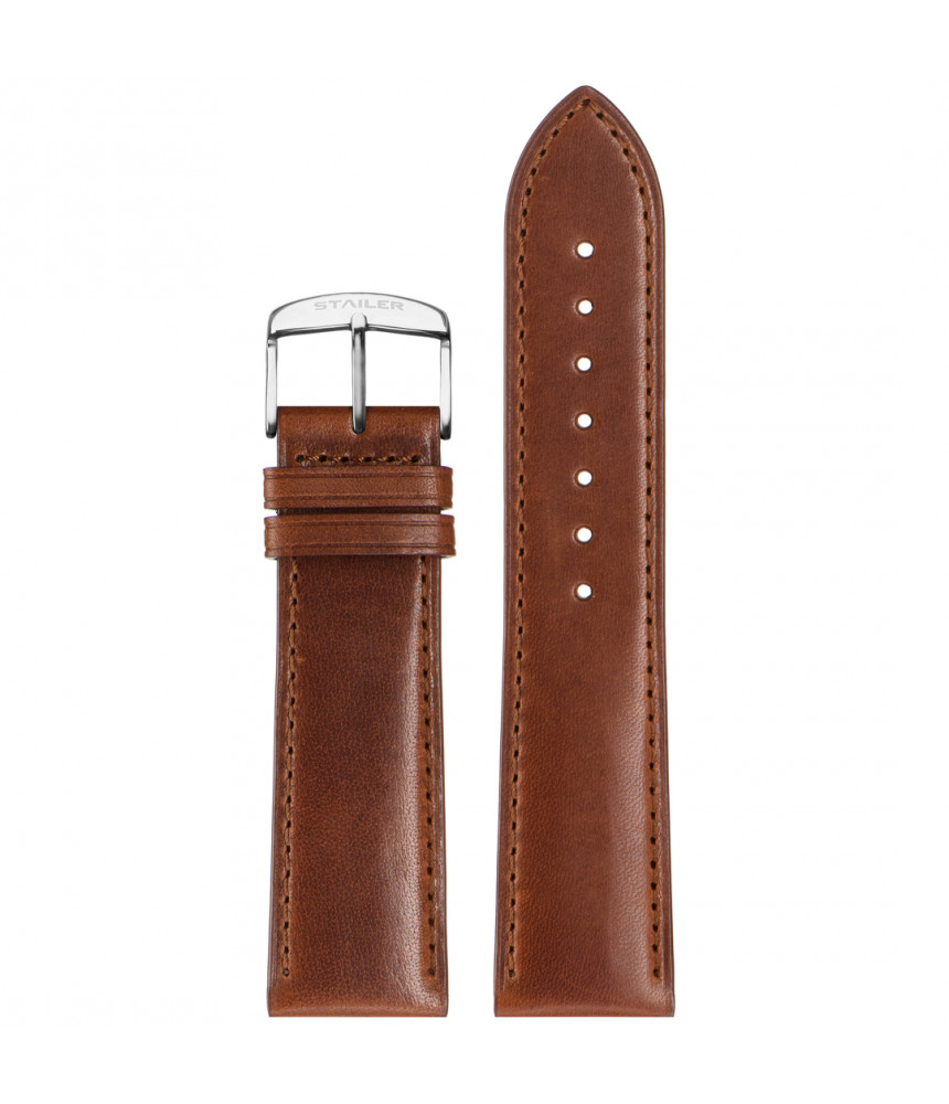 Pasek Stailer PRM Vintage 6022, Brązowy, Skórzany, 20 mm