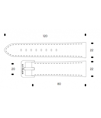 Pasek Stailer PRM Max Endurance Classic 7304, Jasny szary, Skórzany, 22 mm