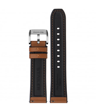 Pasek Stailer PRM Max Endurance Classic 7305, Jasny brązowy, Skórzany, 22 mm