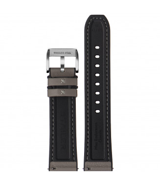 Pasek Stailer PRM Max Endurance Classic 7314, Szary, Skórzany, 18 mm