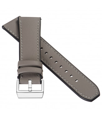 Pasek Stailer PRM Max Endurance Classic 7314, Szary, Skórzany, 18 mm