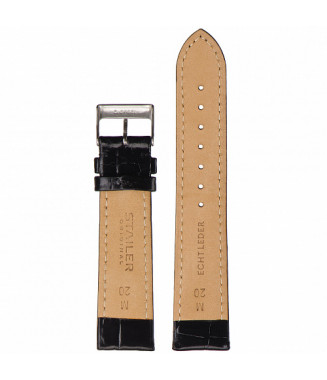 Pasek Stailer Original 1031, Czarny, Skórzany, 20 mm